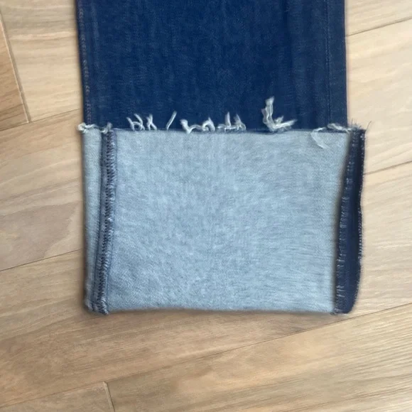 Hudson jean high rise Zoeey deep cuff straight crop jean casual blue Jean 27 - Picture 10 of 16